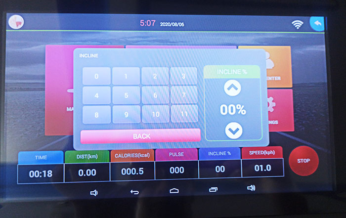 màn hình Máy chạy bộ điện Pro Fitness PF-115D
