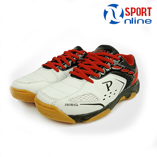 giày cầu lông Promax PR-18018 Màu trắng phối đỏ