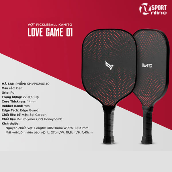 Vợt Pickleball Kamito Lovegame 01